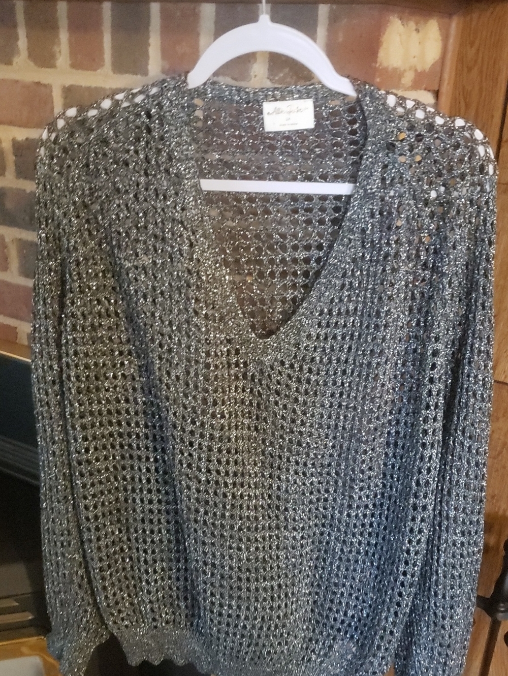 Allie Rose Metallic Sweater.